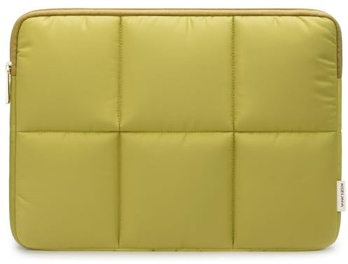 KIZUNA Puffy Laptop Sleeve 13 Inch Computer Case for iPad Air Pro 13/MacBook Air 13 Pro 14 /IdeaPad Flex 5 Gen 8 14/Yoga Slim 7i Carbon/ThinkPad X1 Carbon/14 ThinkPad T14,Green
