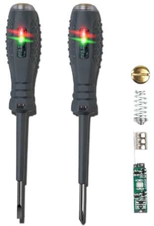 Cacciavite magnetico ad alta coppia 2 in 1 Rilevatore di elettricità, Penna elettrica di misurazione della luce a doppia luce in lega ad alta coppia (A+B)