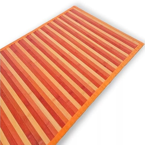 GX GARGIX Tappeto Cucina Antiscivolo, Passatoia Lavabile, Set Stuoie Multiuso con Bordo in Tessuto Degrade Cucina Varie Misure e Colori (50X140cm, NMB-20 Arancione)
