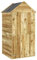 Helloshop26 Abri à Outils avec Porte 107 x 107 x 220 cm Bois de pin imprégné Marron 02_0022400