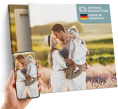 CRAZY CANVAS Dein Foto auf Leinwand - 50x50 cm | Personalisiertes Leinwandbild mit Foto-Upload - Fotogeschenk zum selbst gestalten - Mit Holzrahmen - Made in Germany