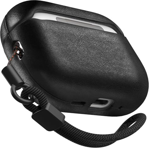 Bouixel Handgefertigtes Echtleder Hülle für AirPods Pro 3 Case 2025 | Vintage Premium Leder, Stoßfeste Schutzhülle mit Handschlaufe für Apple AirPods Pro 3, Unterstützung Wireless Ladegerät