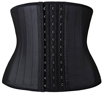YIANNA Waist Trainer Women Body Shaper Short Torso Latex 25 Steel Boned Corset Cincher Shapewear Sport Trimmer Belt Girdle 110299 XL