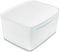 Leitz A4 MyBox Large with Lid, Storage Box for Home and Office, 18 L, Matt Finish, Plastic, BPA Free and Food Safe, White/Grey, 52161001