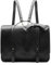 ECOSUSI Sac à Dos Cartable Femme Cuir PU, Sac pour Ordinateur Portable 14 Pouces, Sac Cours, à Main, Porté Épaule, Bandoulière Amovible, Noir