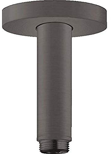 hansgrohe Deckenanschluss S für Regendusche, Anschluss Kopfbrause 10 cm, Brushed Black Chrome