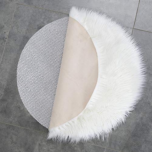 Teppich Wölkchen Teppich-Unterlage rutschfest Anti-Rutsch-Matte | Gleitschutz Teppich Stopper | Zuschneidbare Rutschmatte Universal für Schublade Auto Kofferraum | 110 cm rund