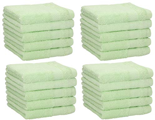 Betz 20 Stück Seiftücher NEAPEL 100% Baumwolle Größe 30x30 cm Farbe grün