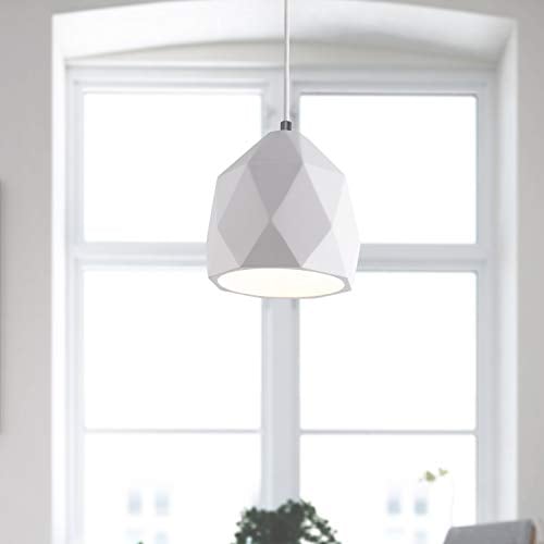 Paco Home Pendelleuchte, E27, Lampe Für Wohnzimmer Esszimmer Küche, Höhenverstellbar, Farbe: Gips-Weiß, Leuchtmittel: ohne Leuchtmittel