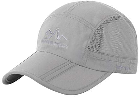 Herren Baseball Cap Sonnenhut schnell-trocknend Baseball Sonnen Sport Cap Baseballmütze Faltbar, Leicht, Verstellbar, Baseballkappe für Draußen, Sport und Reisen