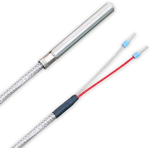 iOVEO 039HG02203 - Rauchgasfühler / Temperaturfühler / Kollektorfühler bis 400°C mit GLS-Anschlussleitung und PT1000 Sensor