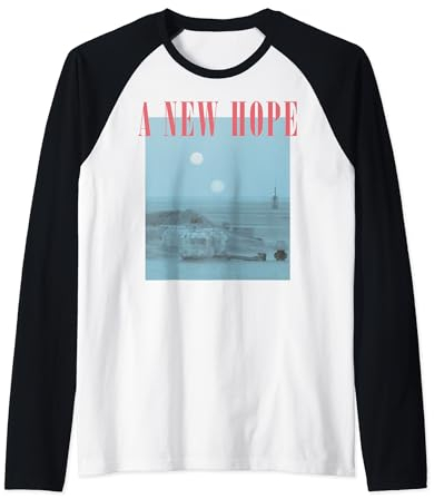 Star Wars A New Hope Blue Hue Poster Raglan Baseball Tee