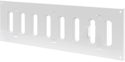 300 x 100 mm / 30 x 10 cm - color blanco - rejilla de ventilación ajustable con protección contra insectos - Aplicaciones de ventilación - cubierta de ventilación interior y exterior - diseño de lamas
