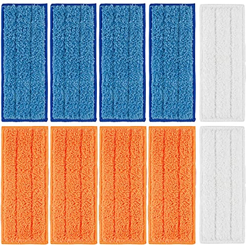 QAQGEAR Wischpads Waschbare Mopptücher Ersatz für IRobot Braava Jet 240 241 245 250 Wischroboter, wiederverwendbar (4 nasse Pads, 4 feuchte Pads, 2 trockene Pads)
