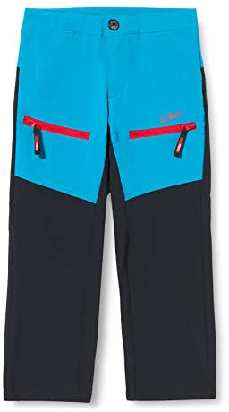 CMP, Stretch Polyester Long Pant with Lateral Stripes, Danube, 116
