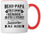Spreadshirt Beau Papa Bonus Père Rendu La Vie Meilleure Merci Fête des Pères Mug Bicolore, taille unique, blanc/rouge