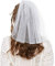 CICILIAYA Brautschleier, Schleier kurz Perlenschleier Elegante Braut Tüll mit Kamm Hochzeitsschleier Hochzeit Kurzer Schleier für JGA Junggesellinnenabschied Hochzeit Zubehör Schleier (weiß)