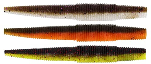 Westin Jigs für Nedrigs, Dropshotrigs & Wacky Rigs 11cm 7g Ned Worm, Farbe:Dark Water Mix