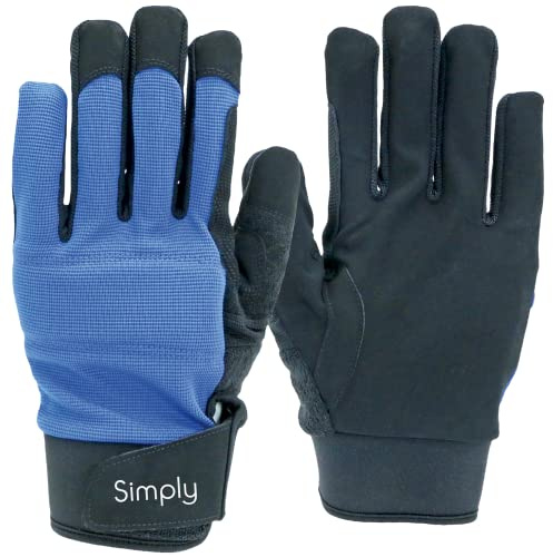 Simply Tools SLMG001 Mechaniker-Handschuhe, Kunstleder, Größe M, EN388 zertifiziert