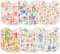 GROBRO7 6Pcs Blumen Baby Snap Lätzchen Baumwolle Neugeborenen Sabberlätzchen mit verstellbaren Druckknöpfen für Kleinkind Zahnen, weiche saugfähige Baby Geschenke, Maschine waschbar (0-36 Monate)