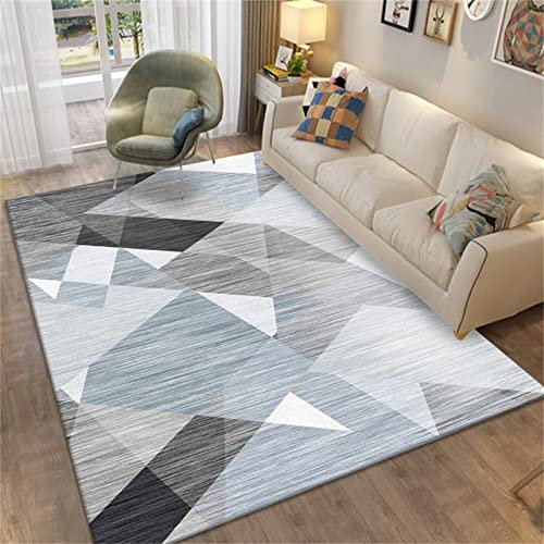 AU-OZNER teppiche modern Grauer Teppich, Freizeit und Schall dämmung moderner Anti bakterieller Teppich Carpet Bedroom, Grau, 60x90cm