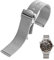 BONOOL Edelstahl-Armband 20 mm für Omega 007 James Bond Seamaster 300 Uhrenarmband, gewebte Armbänder aus Milan 316L-Metall