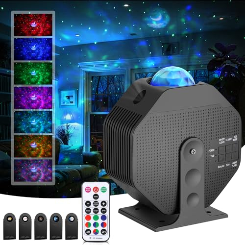 OUSFOT Projecteur Ciel Etoile, Lampe Projecteur Galaxie vec Contrôle fonction de minuterie, éclairage de galaxie, projecteur de ciel étoilé pour fête, anniversaire