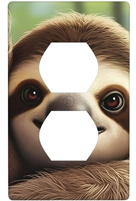 Wandplatte Nette Faultier 1-Gang Schalter Abdeckungen Duplex Steckdose Abdeckungen Für Schlafzimmer Küche Wohnkultur