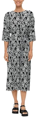 s.Oliver Midi-Kleid mit Plisseefalten