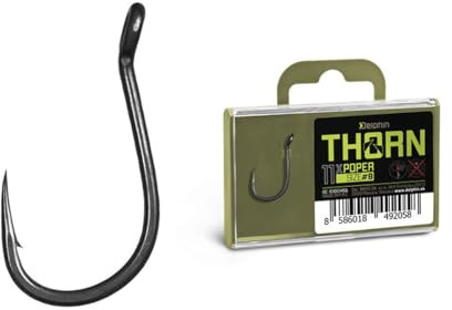 11 x DELPHIN Thorn Karpfenhaken Angelhaken für Pop Up Montagen Chod-Rig Multi-Rig Zig-Rig von Größe #4 bis #8 erhältlich
