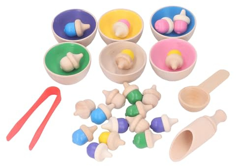 Montessori Sorting Activity Colored Balls and Cups, Fun Clip Beads, Suitable for Multiple Scenarios, Safe and Durable for Kids Learning