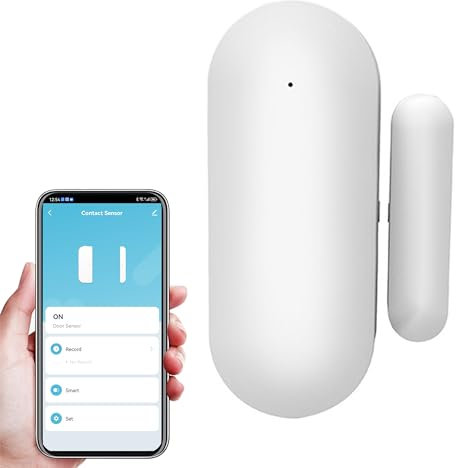 JCHENG Sensor de ventana de puerta para TUYA Zigbee Gateway exclusivamente, monitoreo remoto, duración prolongada de la batería, control de aplicación, automatización del hogar inteligente