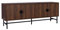 sweeek - Meuble TV. Bazalt. Quatre Portes. Deux étagères. L 157.5 x l 39 x H 60cm