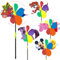Lets Joy 5 Stück Windrad Kinder, Windrad Garten, Windmühle Tier, Buntes Windmühlen, Windräder Spielzeug, 3D Windmühle, Windspiele Windrad Cartoon, Balkon, Haus, Hof Party Dekoration