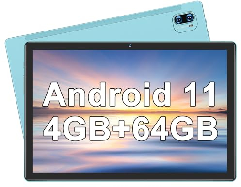 YESTEL Tablet 10 Pulgadas Android con 5G Wi-Fi, 8 Cores 2.0 GHz, FHD Tablet con Funda, 4GB RAM + 64GB ROM (1TB Ampliable), 8000 mAh, Bluetooth 5.0, 5MP + 8MP, Verde