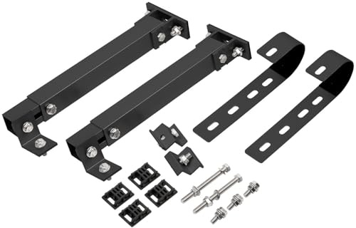 revolt Balkonhalterung: Universal-Balkon- & Zaun-Geländer-Halterungen für Solarmodule, schwarz (Balkonkraftwerk Halterung, Solarpanel Balkonhalterung, Solar)