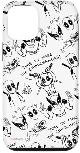 Marvel Studios Deadpool & Wolverine Toony Doodles Pattern Hülle für iPhone 12/12 Pro