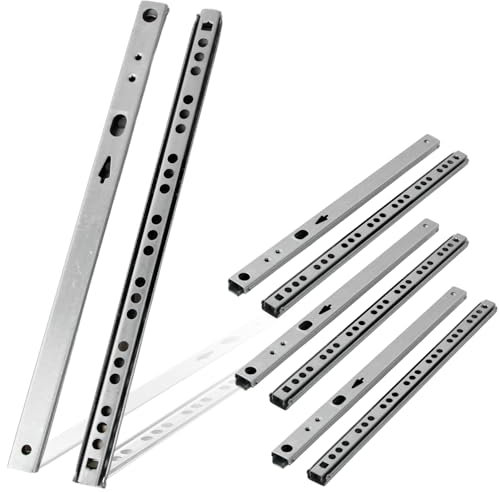 4pcs Drawer Runners, 246 mm Cabinet Drawer Slides, Undermount Drawer Slides, Ball Bearing Drawer Runners, Drawer Rail System, Runners for Drawers, Zinc Plated