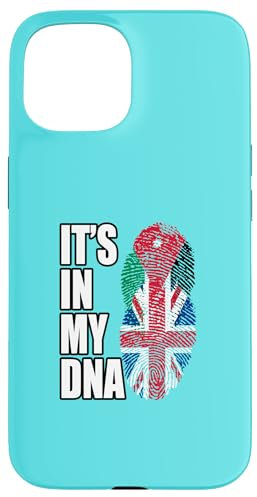 Jordanische und britische Mix DNA Heritage Flagge Hülle für iPhone 15