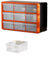 Plastic Storage Drawers, Stackable Plastic Storage Organizer Box, With Compartments For Tools Hardware Electronic Components Workshop(orange)