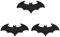 3 Stück Auto Aufkleber Metall Stereo 3D Aufkleber Auto Emblem, 3D Black Stainless Steel Bat Car Emblem Decal Badge, Chrom Metall Fledermaus Aufkleber Abzeichen für Auto Karosserie Dekoration, Schwarz