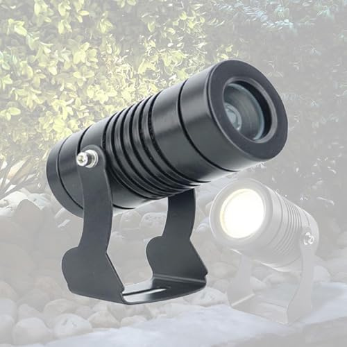 Faretto a Fascio LED Luci - Proiettori a LED a Lungo Raggio, Faretto a fascio stretto impermeabile IP67, Faretto per illuminazione remota per illuminazione di edifici esterni(Warm white,5w(ac85-265))