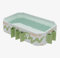No Hinchable Piscina Familiar Rectangular Grande Plegable Adecuada for Adultos, niños y Perros Fácil de Instalar Ideal for Exteriores, Patios Traseros(Green,2.2m/7.2ft)