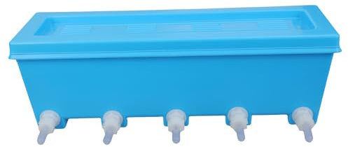 Strapazierfähige Multi-Tier-Futterflasche mit 5 Saugern für Lamm, Schwein, Fohlen, hängendes Design, Bauernhof, Nutztierzubehör, Tierpflege-Flasche