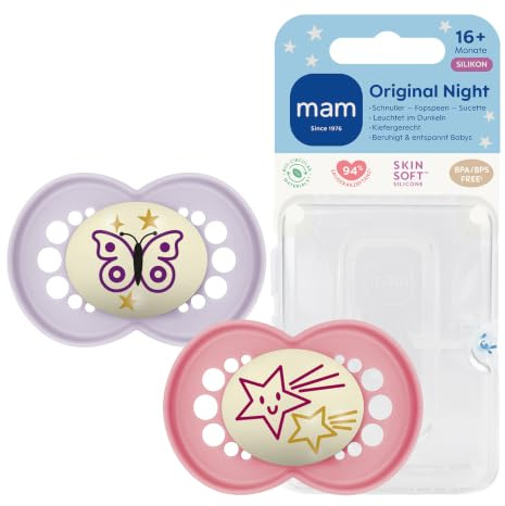 MAM Original Night S, 16+ Mon., 2 Stk, Schmetterling/Stern