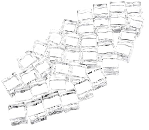 Künstliche Eiswürfel Klare Foto Requisiten aus Acryl, 100 Stück | Wiederverwendbar und Farblos, für Fotografie, Saisonale Anlässe und Vase Füller