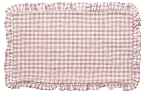 FRANK FLECHTWAREN Kissenhülle Vintage Karo, eingearbeiteter Reißverschluss, 90% Baumwolle, 10% Leinen Maße: 50 x 30 cm, ohne Füllung, passendes Innenkissen Art. Nr. 69.200.2