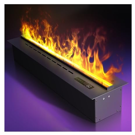 Cheminée électrique atomisée 3D Meuble TV décoratif intégré Simulation de Flamme Noyau cheminée électronique Ultra-Mince Cheminée électrique(1.5m)