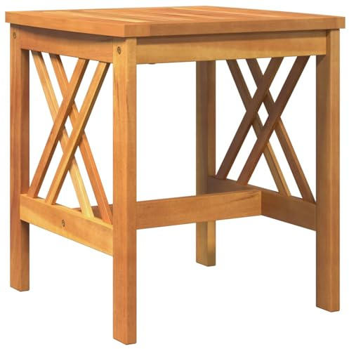 Ordellia Beistelltisch Braun Massivholz Akazie, runder Gartentisch geölt, wetterfest, für Terrasse Balkon Garten, 295 kg Traglast