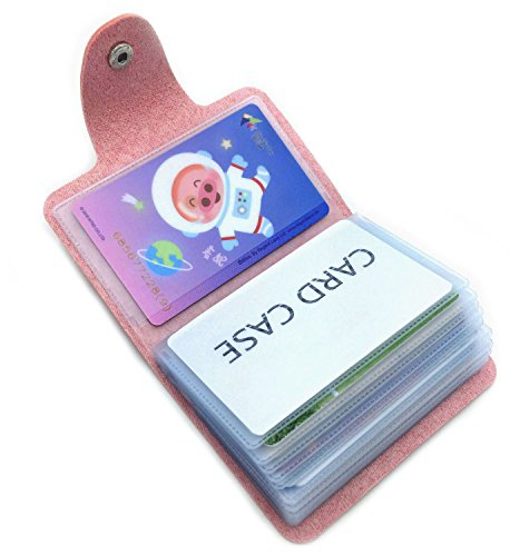 AltomStar 9 Farben Kreditkartenetui für Damen und Herren Bankkartenetui Kartenetui - 24 Kartenfächer (Rosa) (Größe: Einheitsgröße)